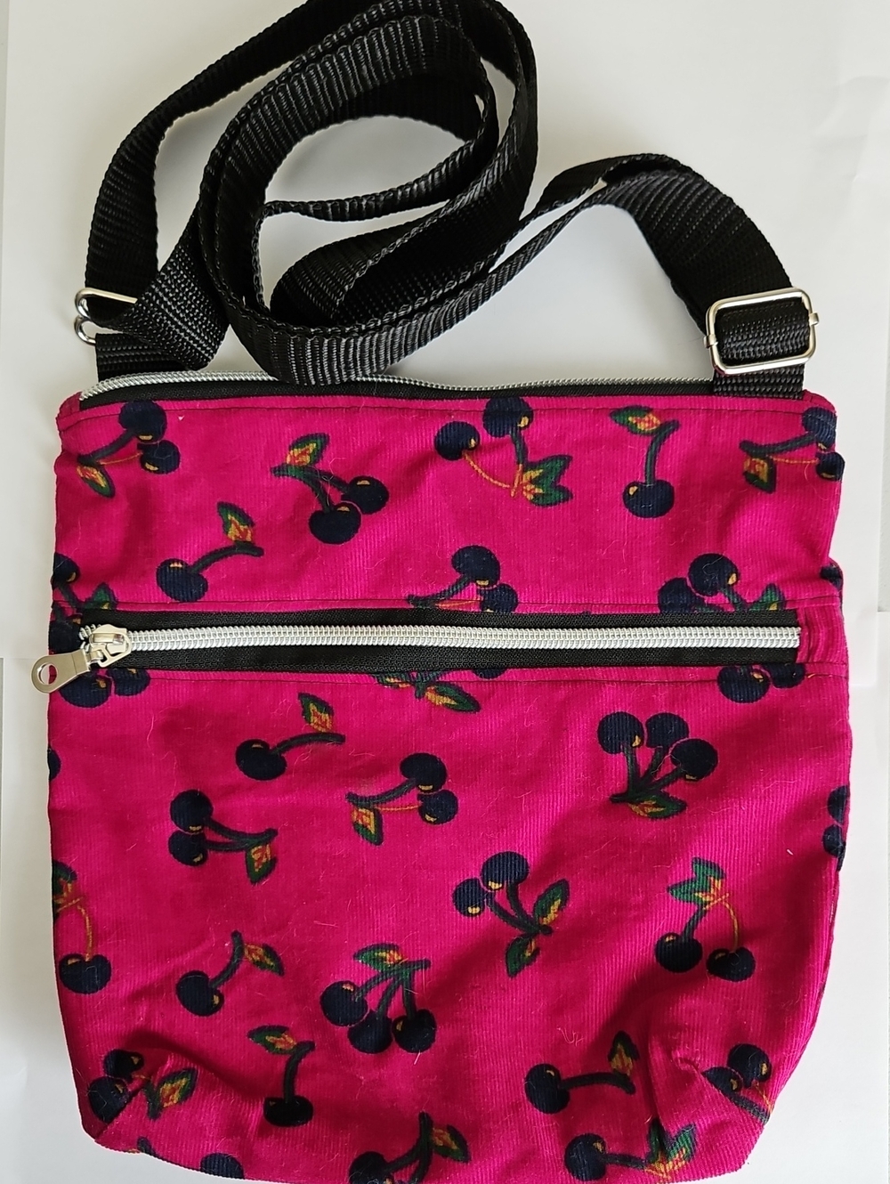 Cherry Print Crossbody Bag - Pink